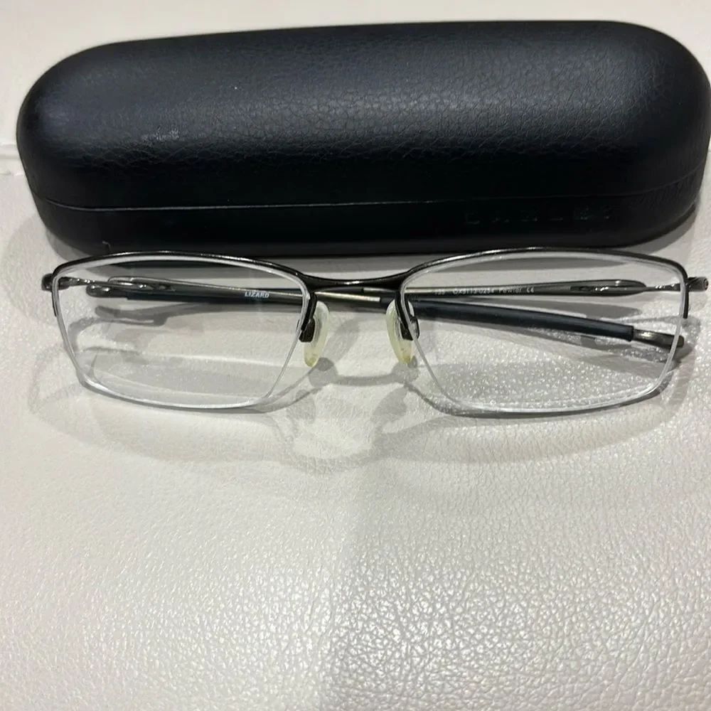 Oakley Lizard OX5113-0254 Pewter Brown Half Rim Eyeglasses Frames 54-18 135
